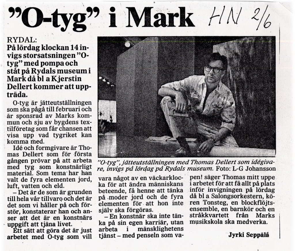  1988 Daily newspaper article from the Museum exhibit